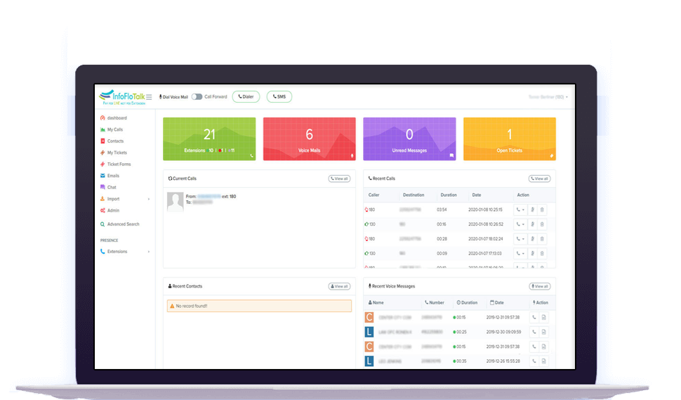 InfoFlo Talk Dashboard